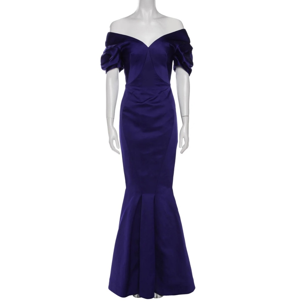 Zac Posen Strapless Deep Blue Dress